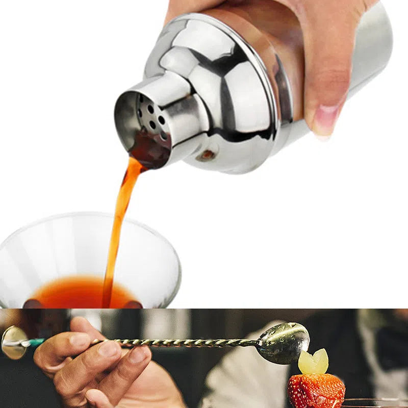 Kit Barman Profissional com Suporte de Bambu - 12 Peças-Kasamô