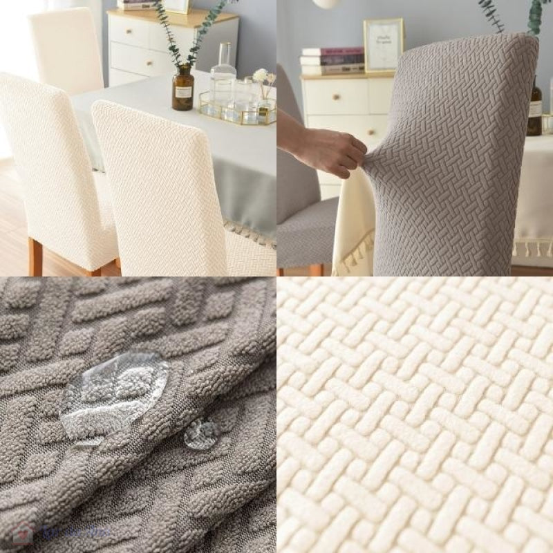 Kit Capas de Cadeira Semi Impermeável - Tecido Jacquard