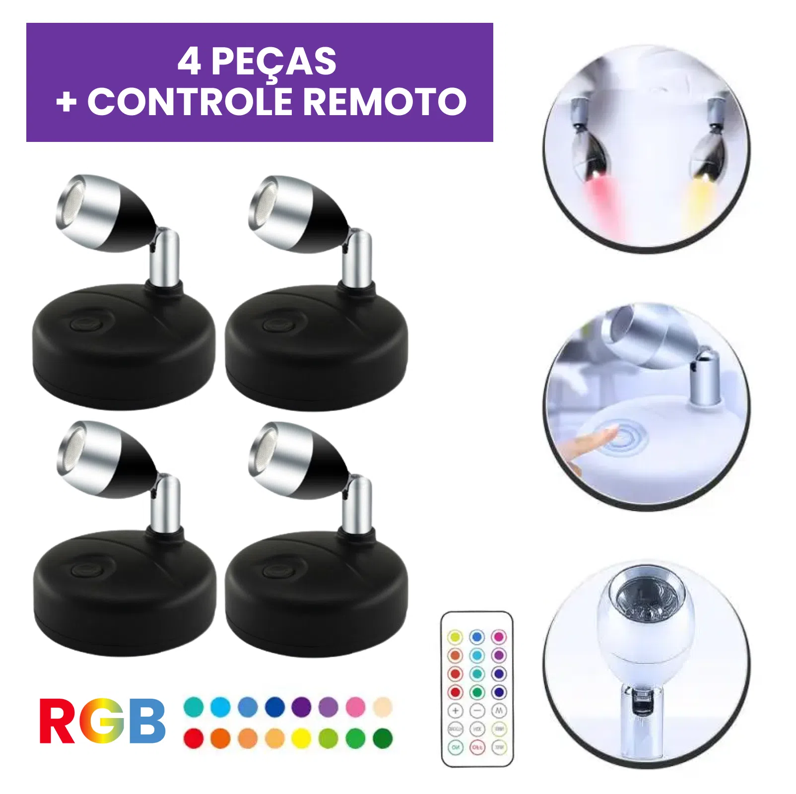 Kit Spots de Luz RGB Kasamô-Kasamô