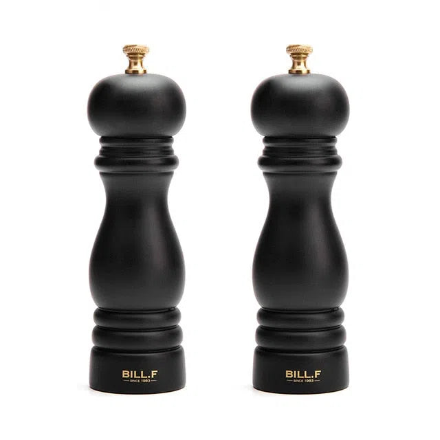 Kit de Moedores de Sal e Pimenta em Madeira Maciça BILL.F - 2 Peças-Kasamô