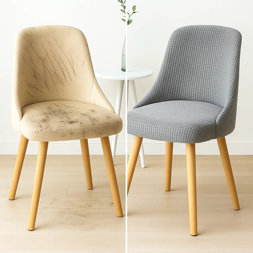 Kit Capas de Cadeira Curva - Tecido Jacquard