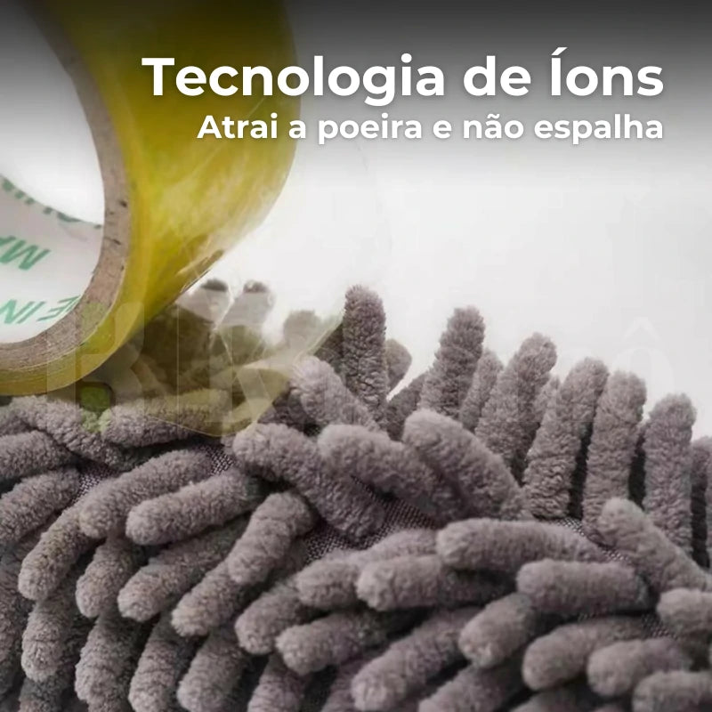 Kit Espanador Microfibra com Cabo Extensível Kasaclean