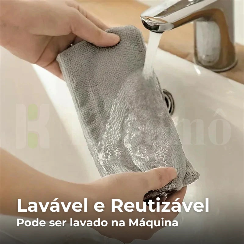 Kit Espanador Microfibra com Cabo Extensível Kasaclean