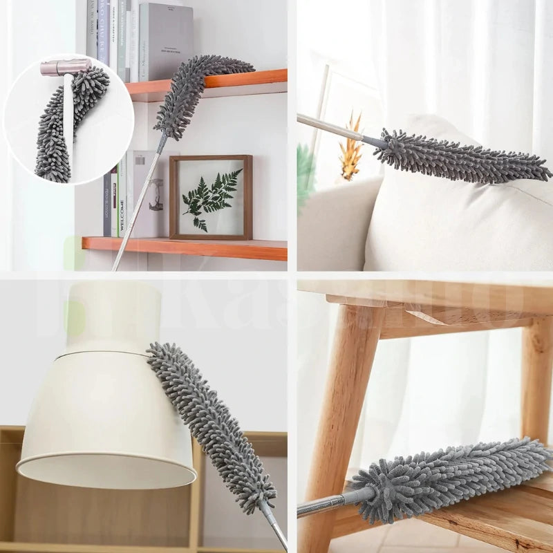 Kit Espanador Microfibra com Cabo Extensível Kasaclean