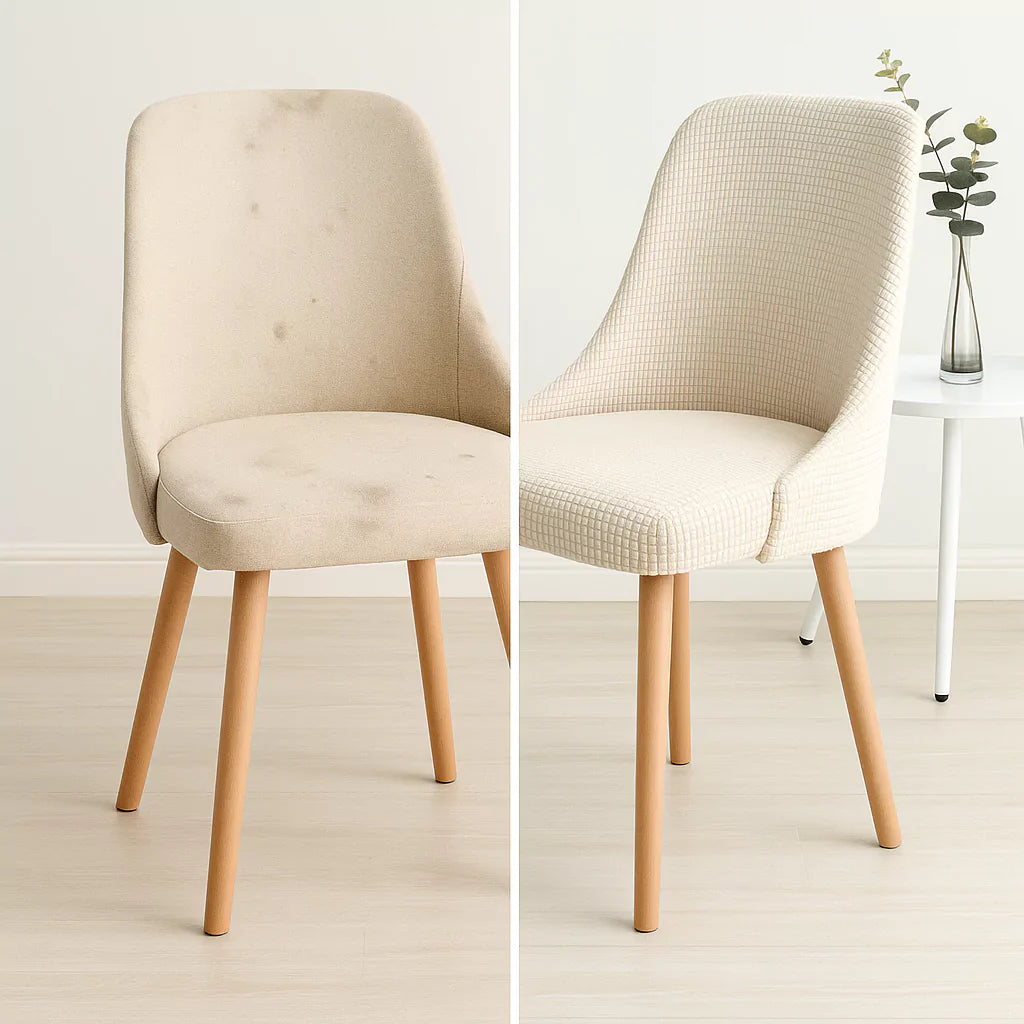 Kit Capas de Cadeira Curva - Tecido Jacquard