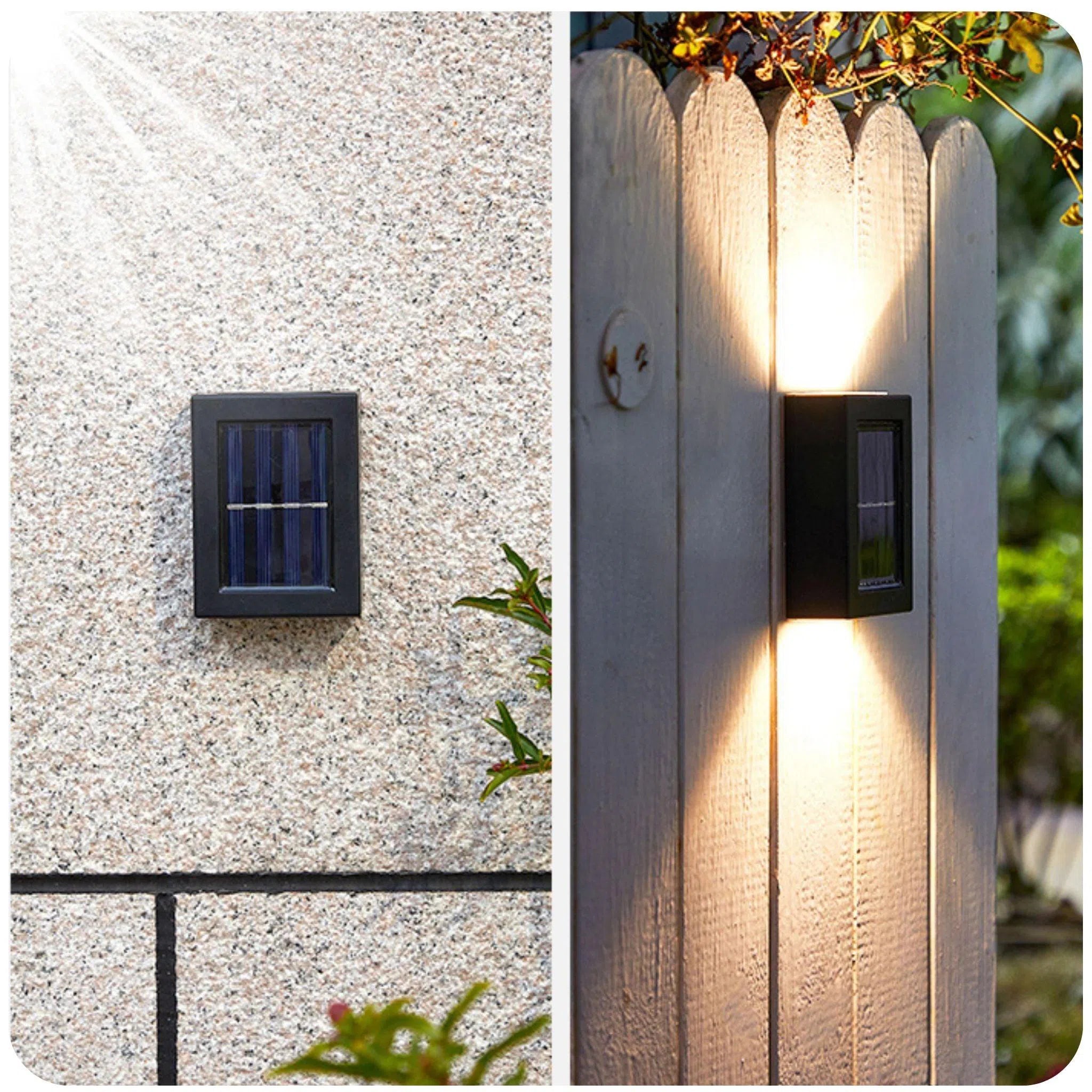 Lâmpada Solar Arandela à Prova D'água - Decoração para Exteriores-Kasamô