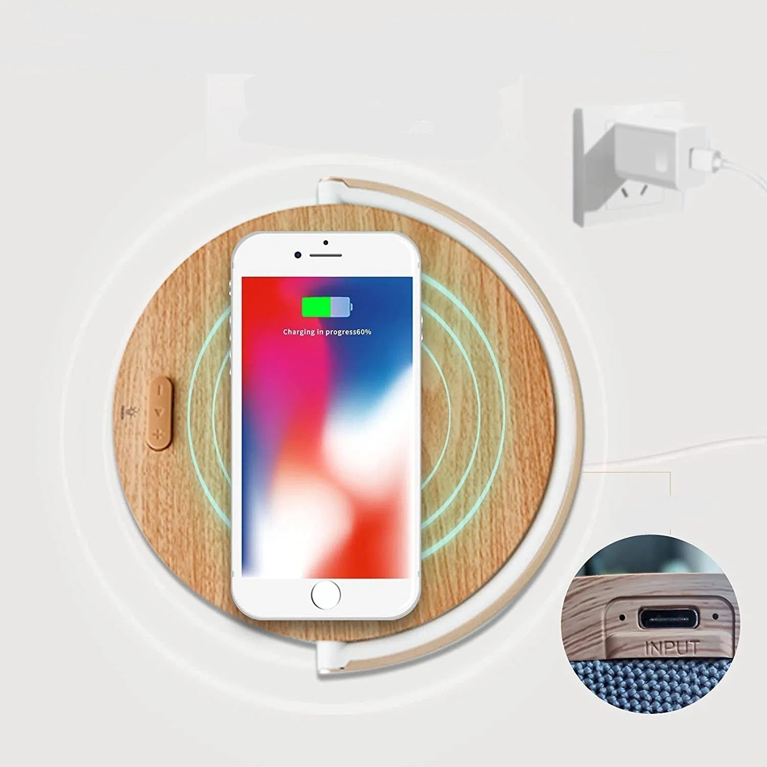 Luminária com Carregador Wireless e Caixa de Som Integrada S21 Pro-Kasamô