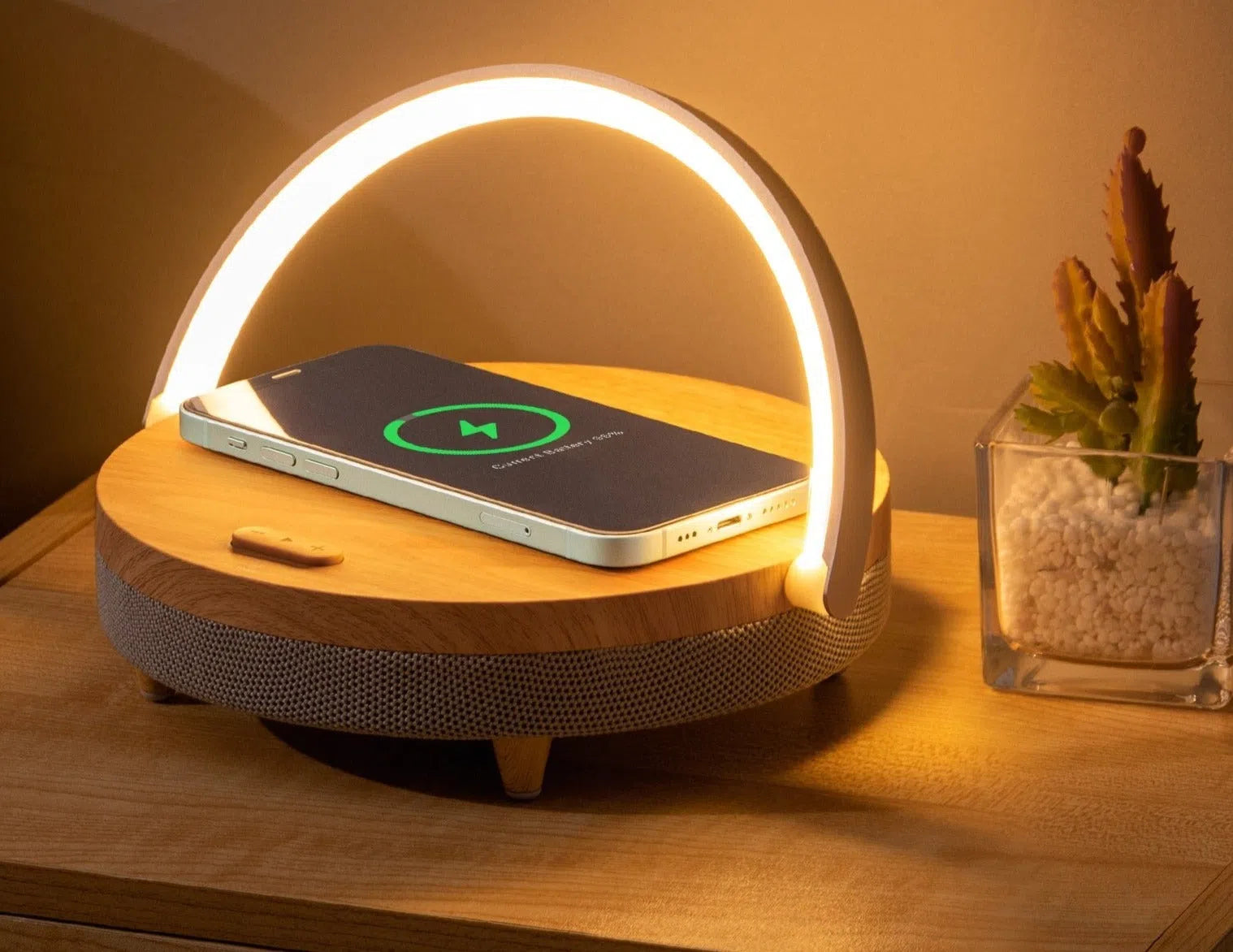 Luminária com Carregador Wireless e Caixa de Som Integrada S21 Pro-Kasamô