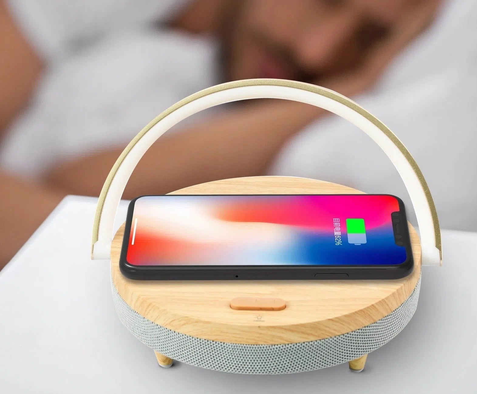 Luminária com Carregador Wireless e Caixa de Som Integrada S21 Pro-Kasamô