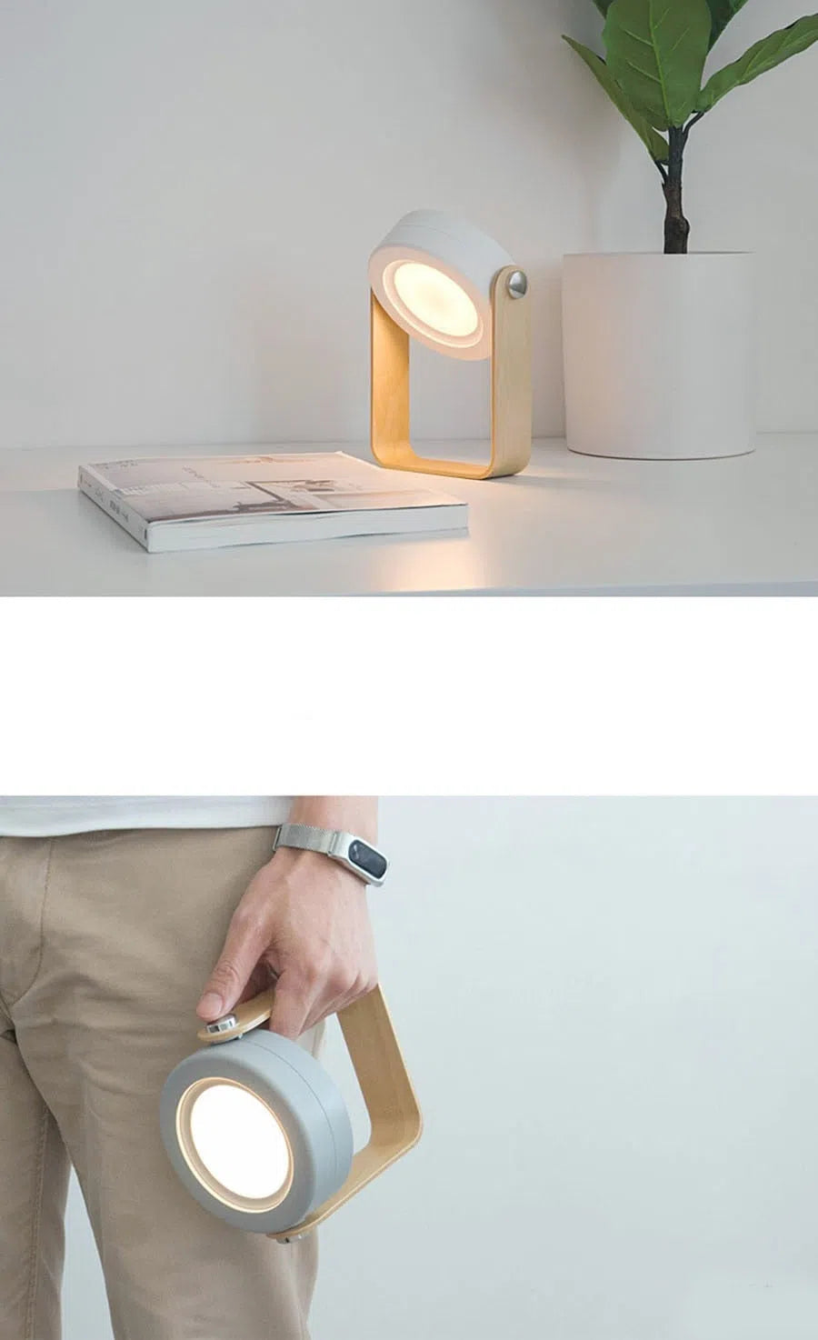 Luminária com Lâmpada Led Portátil Recarregável-Kasamô