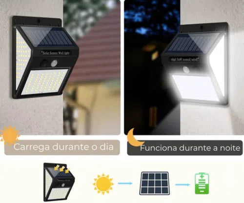 Luminária de Led Solar À Prova d'água com Sensor de Movimento-Kasamô