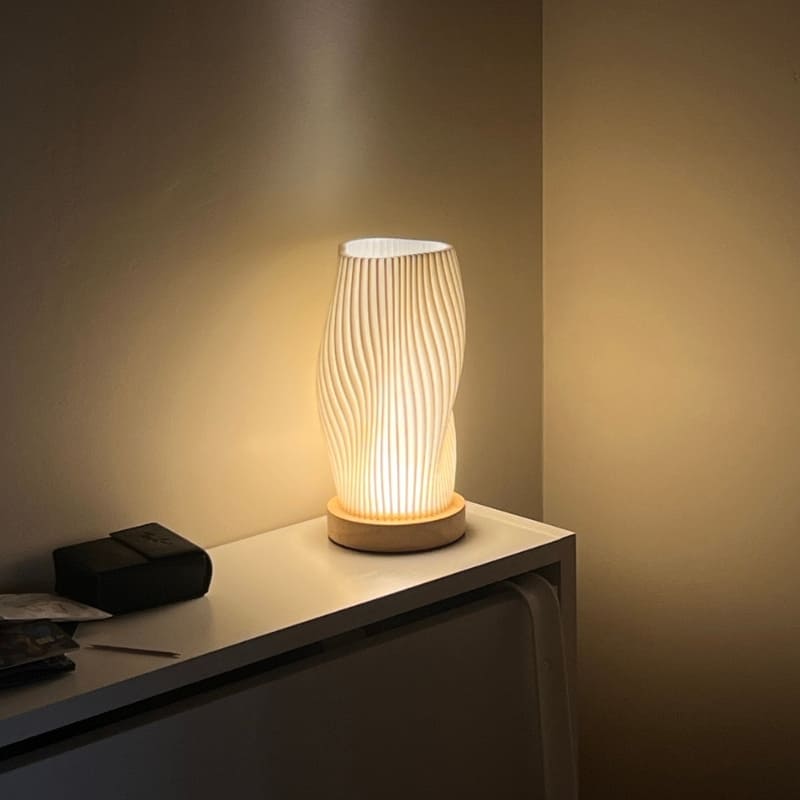 Luminária de Mesa LED Cabeceira Decoração Ecológica