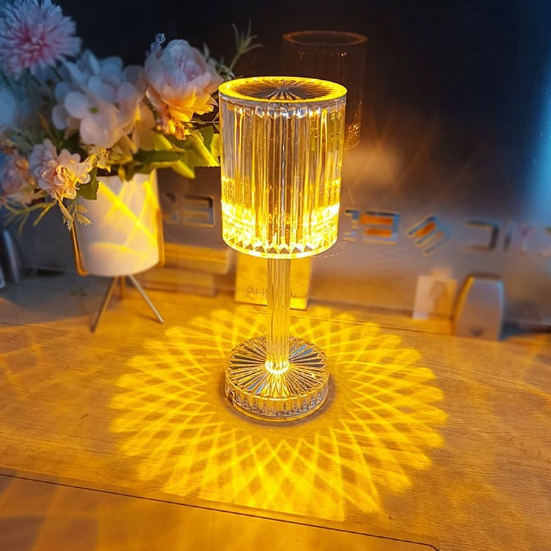 Luminária de Mesa LED Recarregável Sem Fio Cristal