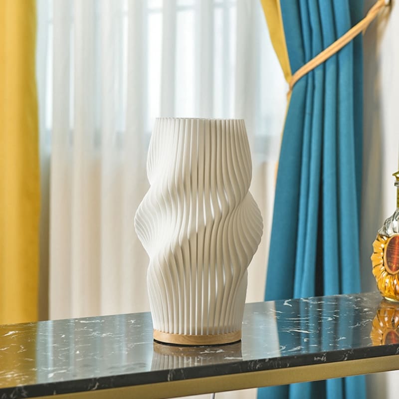 Luminária de Mesa LED Cabeceira Decoração Ecológica