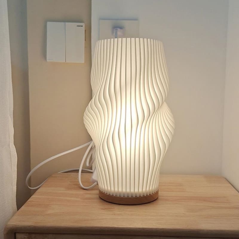 Luminária de Mesa LED Cabeceira Decoração Ecológica