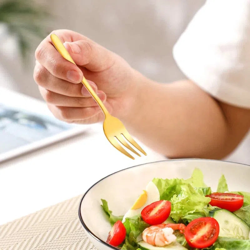 Mini Garfos para Sobremesa em Aço Inox - 6 Peças-Kasamô