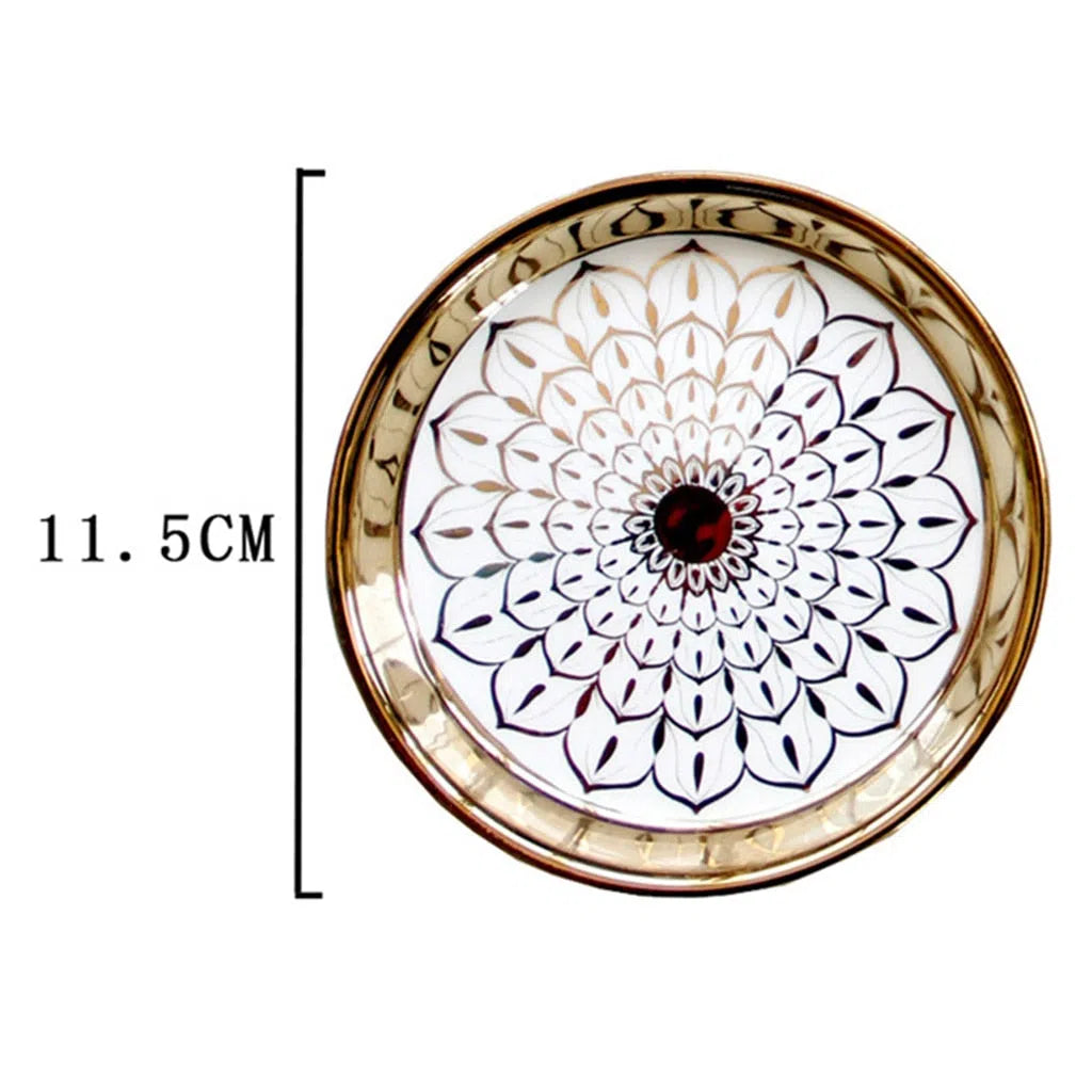 Mini Prato Heart Gold em Cerâmica-Kasamô