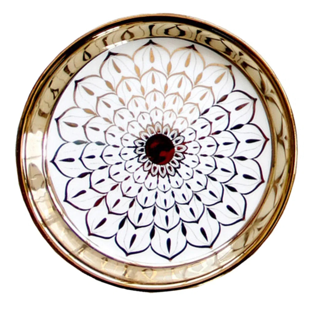 Mini Prato Heart Gold em Cerâmica-Kasamô