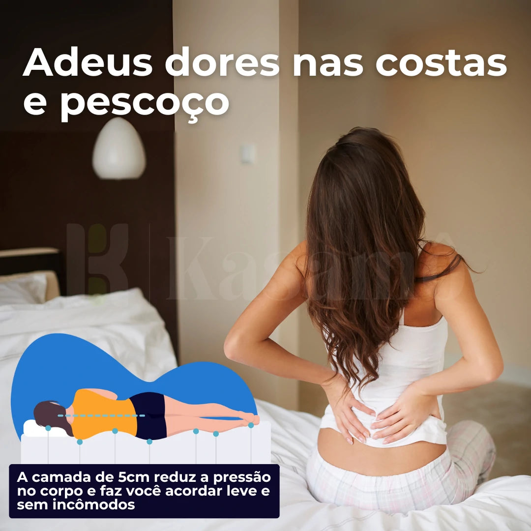 Pillow Top Premium Extra Macio 400 Fios Kasamô - Para Noites de Sono Aconchegantes