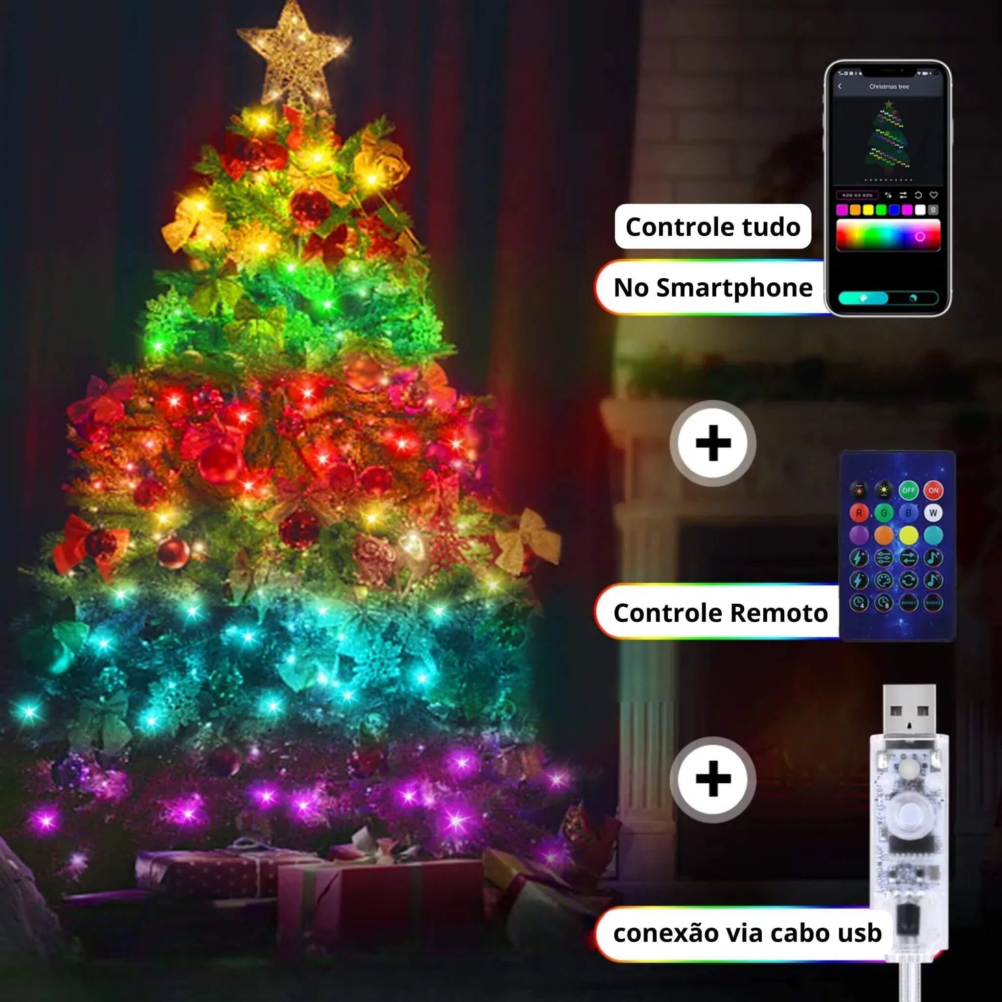 Pisca Pisca Inteligente de Natal - Kasalight-Kasamô
