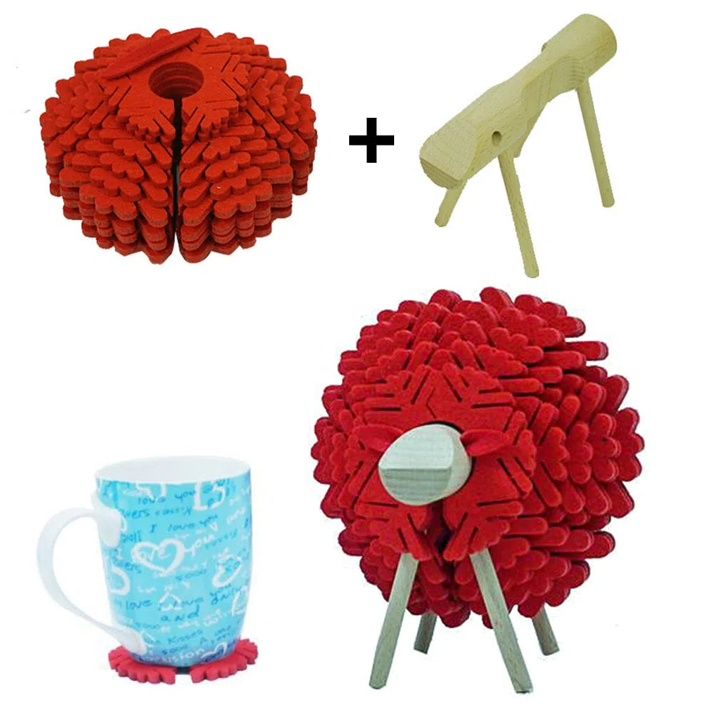 Porta Copo Nórdico de Ovelha/Rena-Kasamô