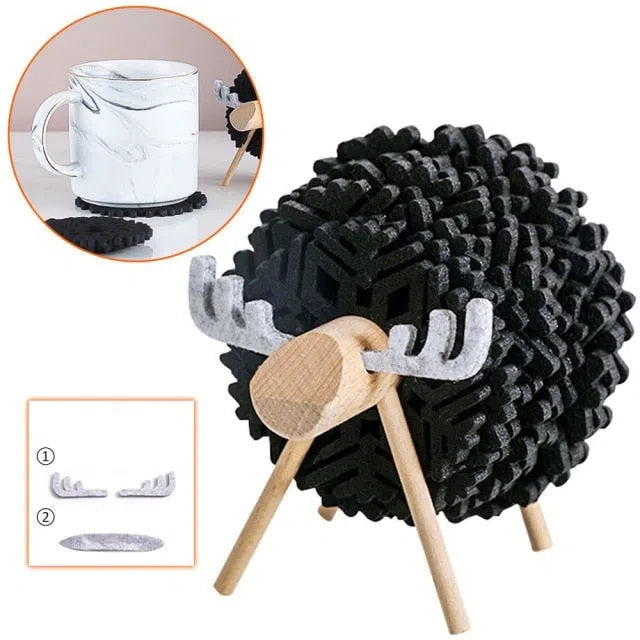 Porta Copo Nórdico de Ovelha/Rena-Kasamô