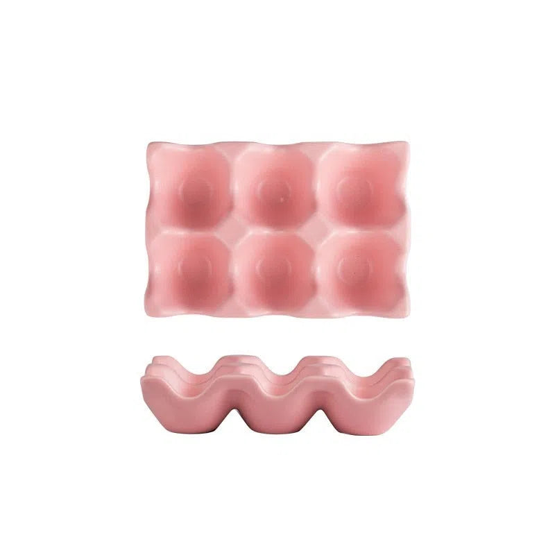 Porta Ovos em Cerâmica - 6 Ovos-Kasamô