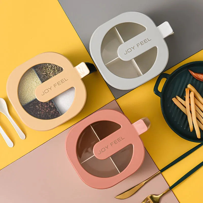 Porta Tempero Joy Feel - 4 Compartimentos-Kasamô