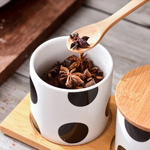 Porta Tempero Nórdico de Cerâmica e Bambu-Kasamô