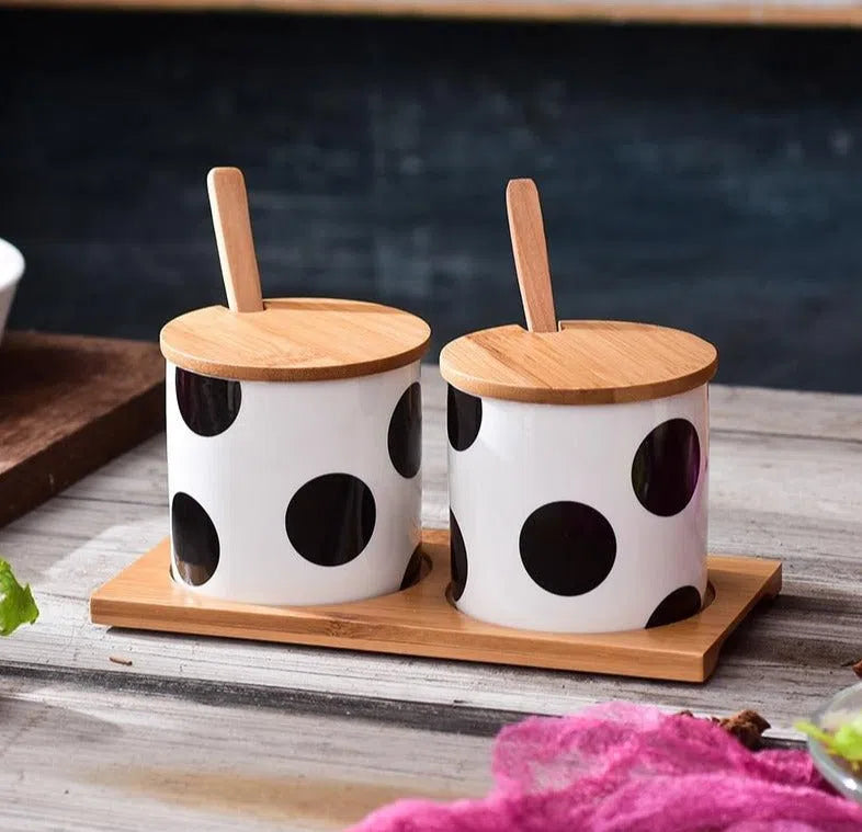 Porta Tempero Nórdico de Cerâmica e Bambu-Kasamô