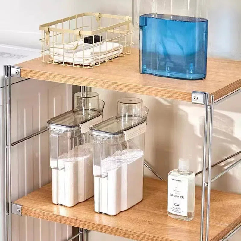 Pote Transparente com Fechamento Hermético para Lavanderia-Kasamô