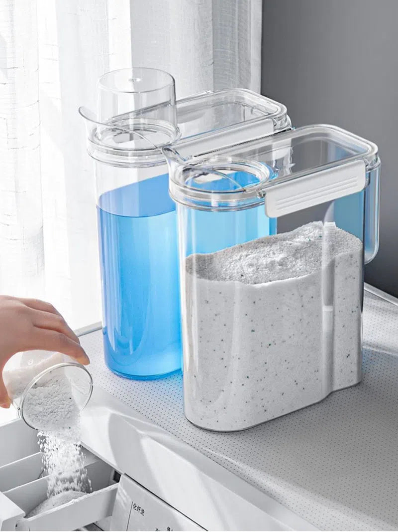 Pote Transparente com Fechamento Hermético para Lavanderia-Kasamô