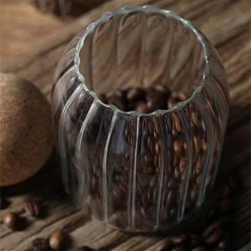 Pote de Vidro Canelado com Tampa de Cortiça-Kasamô