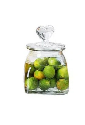 Pote de Vidro Hermético Love - 660ml , 1400ml ou 2000ml-Kasamô