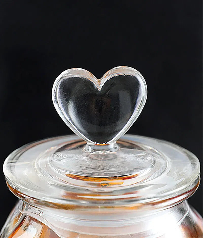 Pote de Vidro Hermético Love - 660ml , 1400ml ou 2000ml-Kasamô