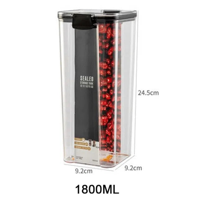 Pote em Acrílico Transparente para Armazenamento de Alimentos-Kasamô