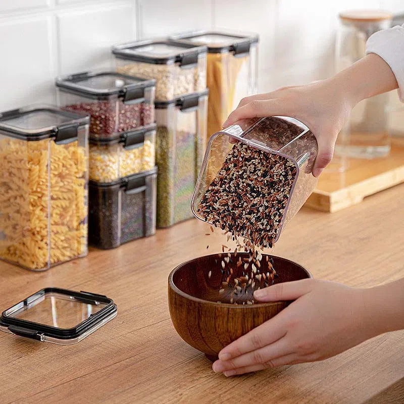 Pote em Acrílico Transparente para Armazenamento de Alimentos-Kasamô