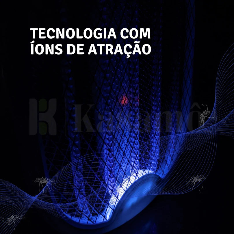 Raquete Mata-Mosquito MaxBolt™ - Com Ions de Atração-Kasamô