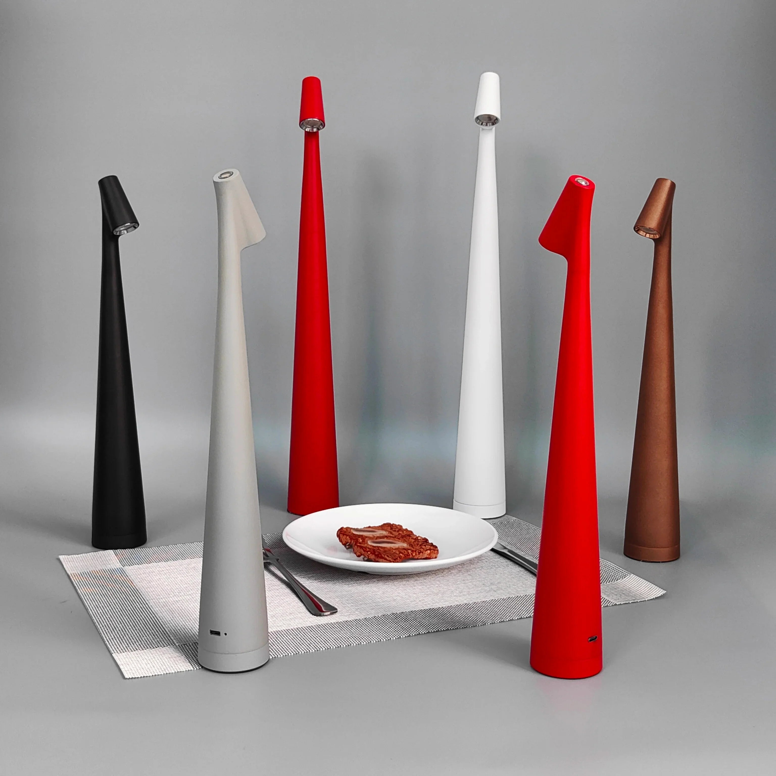 Luminária de Mesa Sem Fio Recarregável Artesanato Estilo Africano