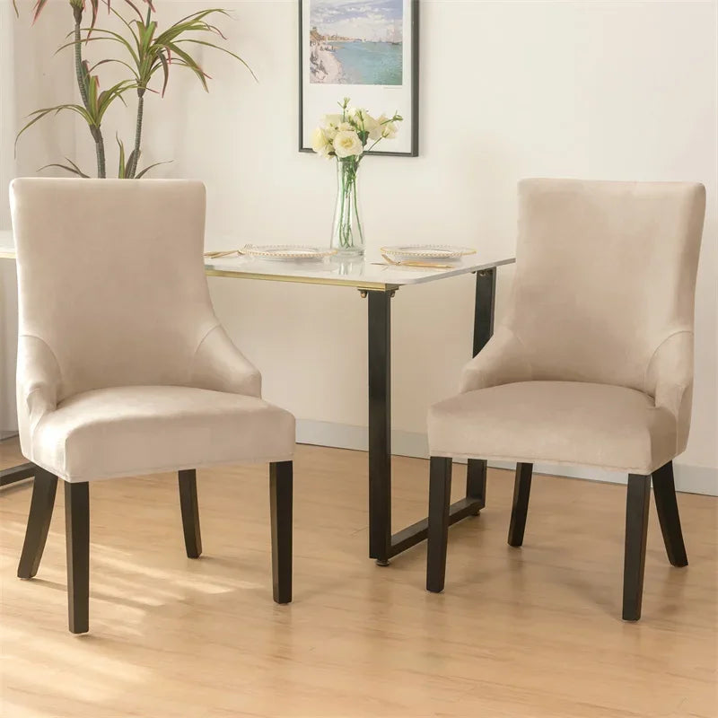 Capa de Cadeira de Jantar Estofada em Veludo - até 58cm