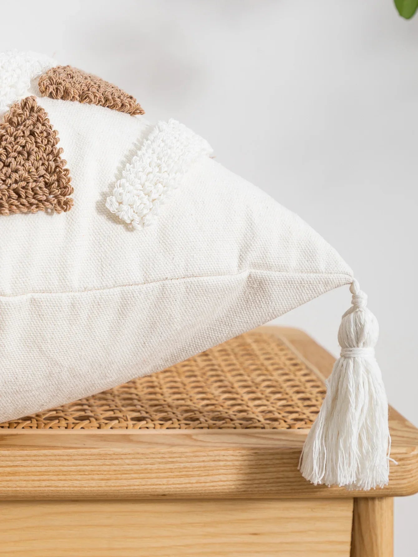 Capa de almofada série Geométrica Multicor em Algodão boêmio Bordado