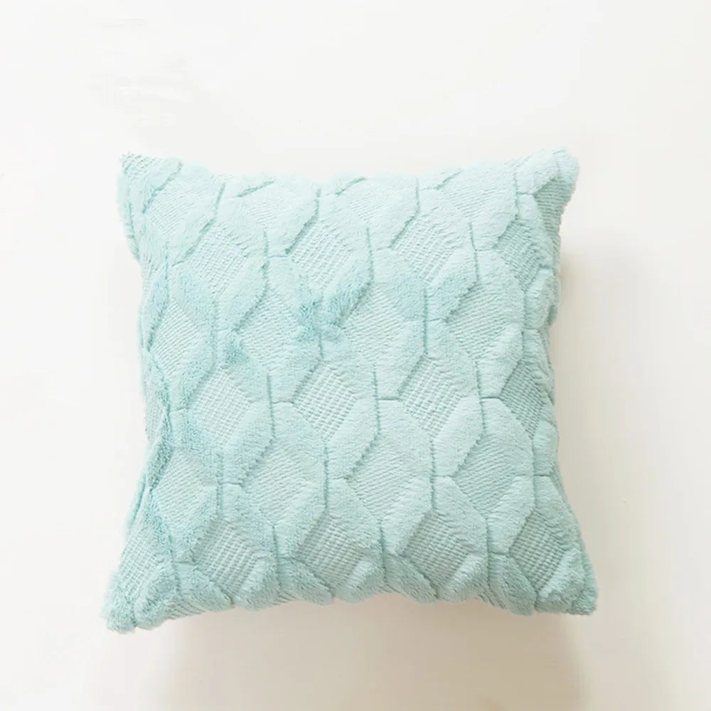 Capa de almofada Bordada de Pelúcia Quadrada Estilo Nórdico
