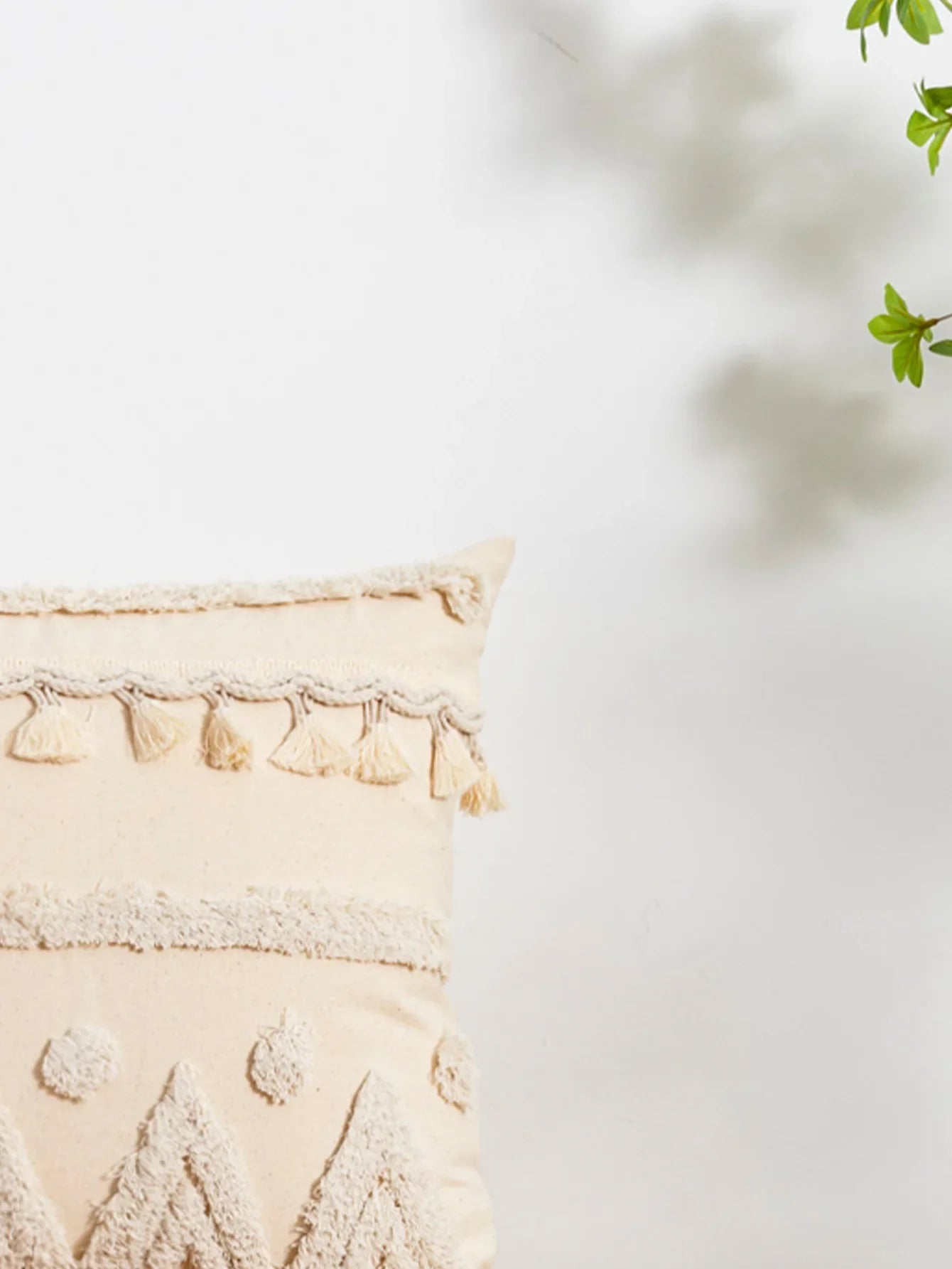 Capa de almofada serie Europeia Triangular com Borla