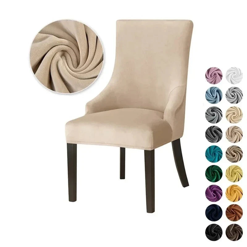 Capa de Cadeira de Jantar Estofada em Veludo - até 58cm