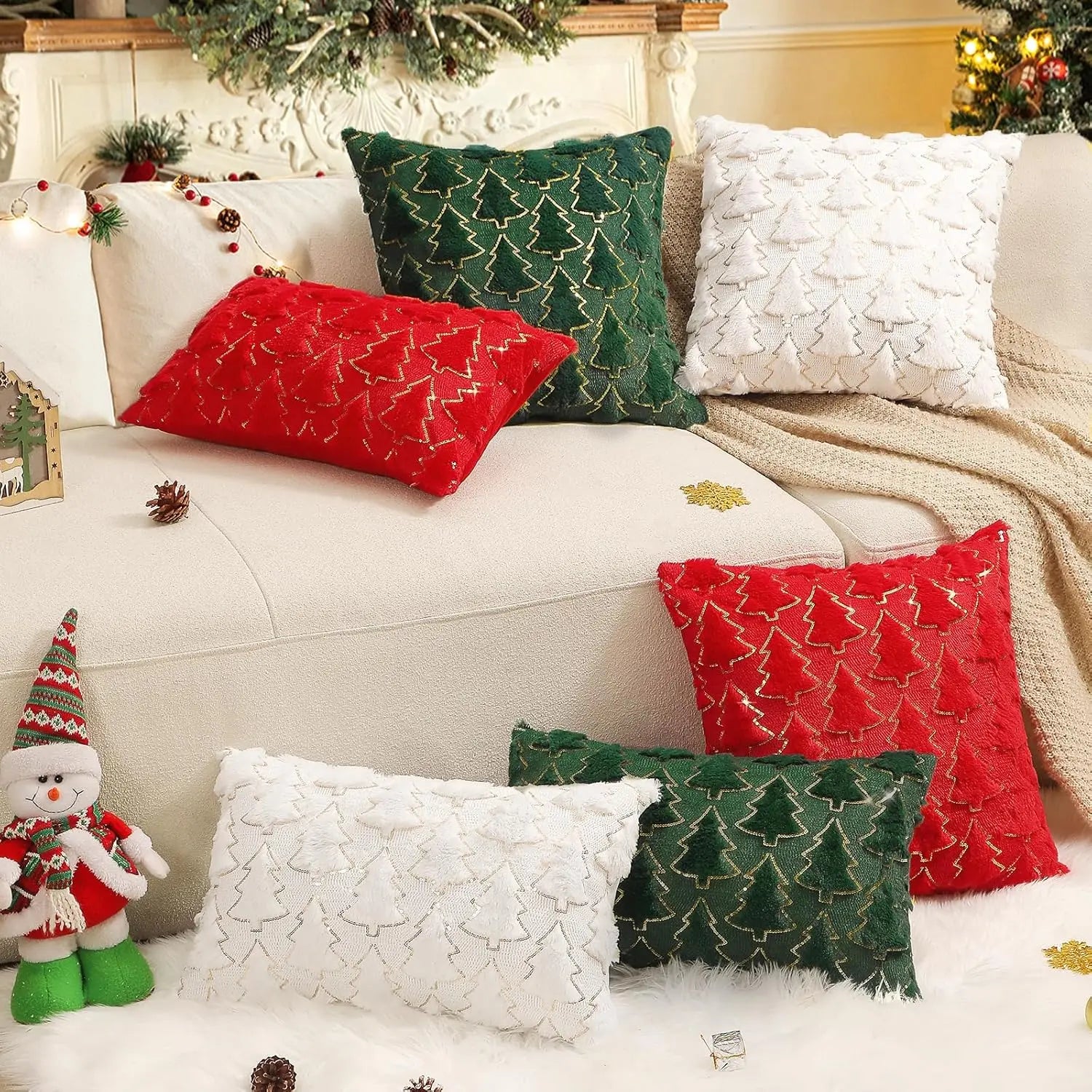 Capa de Almofada Árvore de Natal