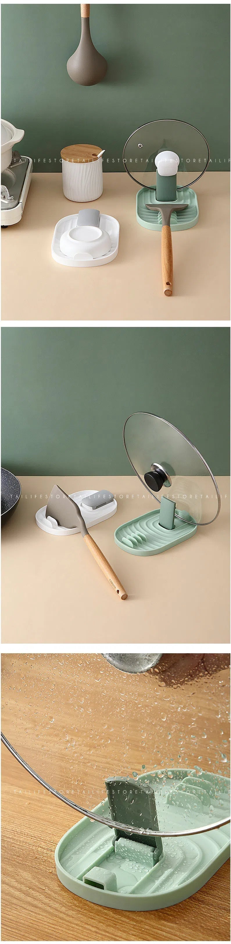 Suporte Dobrável para Tampas de panela e Colheres-Kasamô