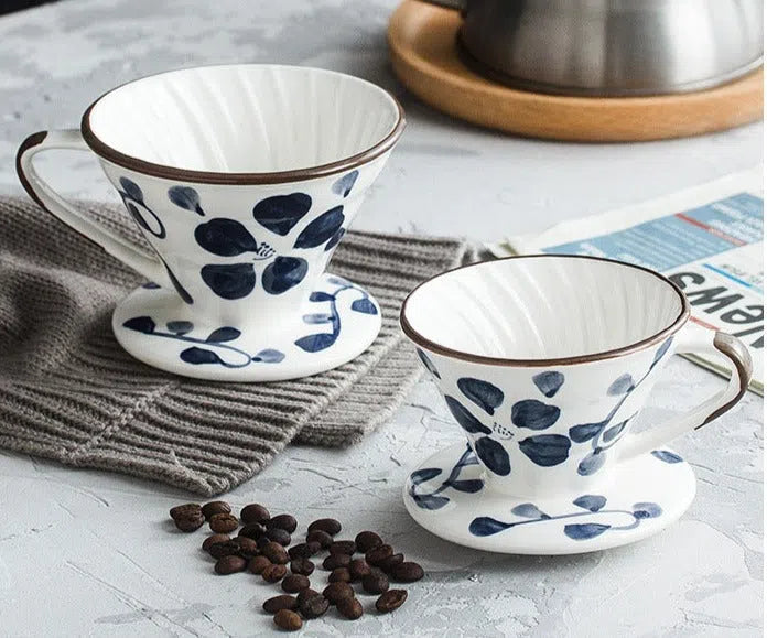 Suporte de Filtro V60 em Cerâmica Pintada à Mão-Kasamô