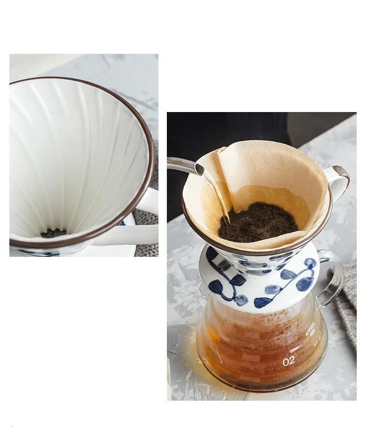 Suporte de Filtro V60 em Cerâmica Pintada à Mão-Kasamô