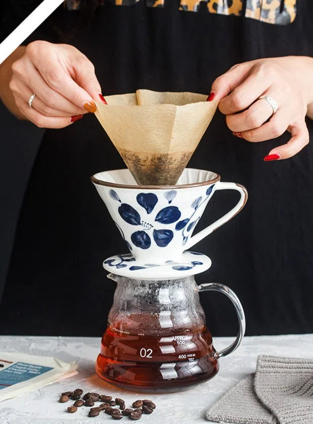 Suporte de Filtro V60 em Cerâmica Pintada à Mão-Kasamô