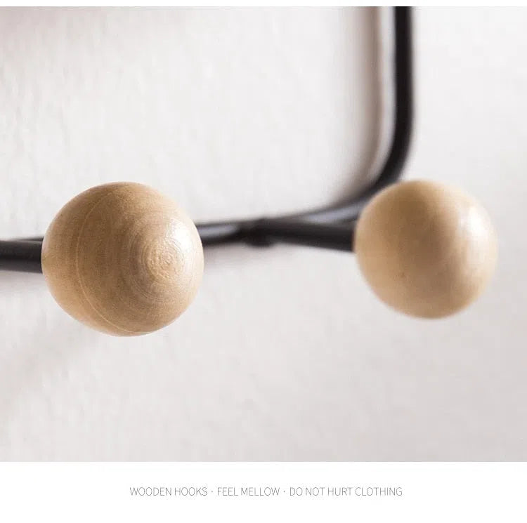 Suporte de Parede com Ganchos e Cesto Organizador-Kasamô